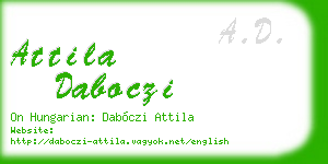 attila daboczi business card